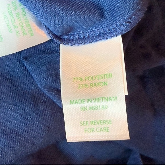 Lilly Pulitzer Pheby Blue Flocked Dot Ruffle Long Sleeve Sheath Dress Sz XS - Picture 13 of 14